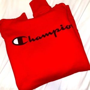 CHAPMION HOODIE- RED